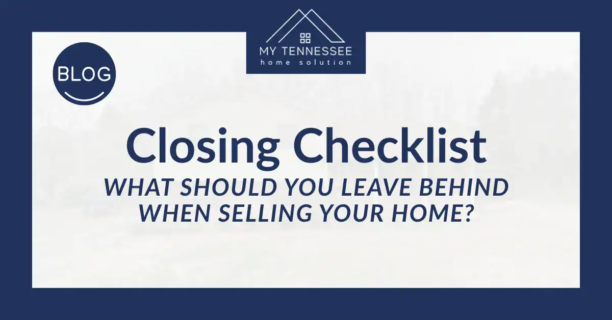 what to leave when selling your house
